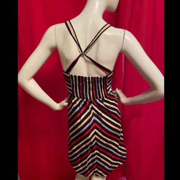 Kimchi Blue Striped Sweetheart Mini Dress Size Small - Picture 4 of 6